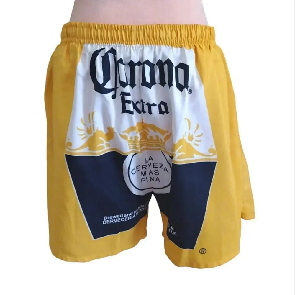 VTG 90s Corona Extra Beer Dbl Sided Print Swim Shorts Men's XL Calhaun Sportswea